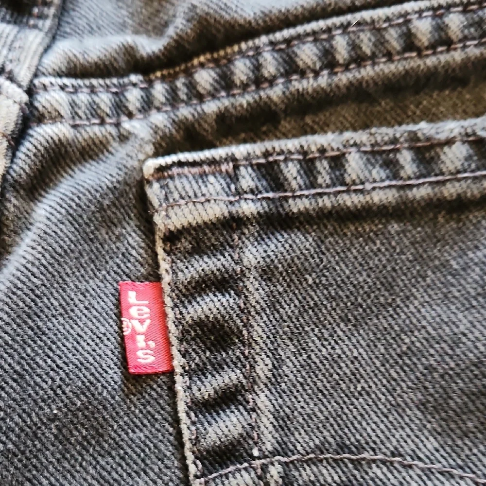 Furst of a Kind Reworked Levi's Dark Denim Distressed Shorts Mesh Sides Sz M
